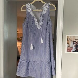 Sail to Sable dress with flounce hem